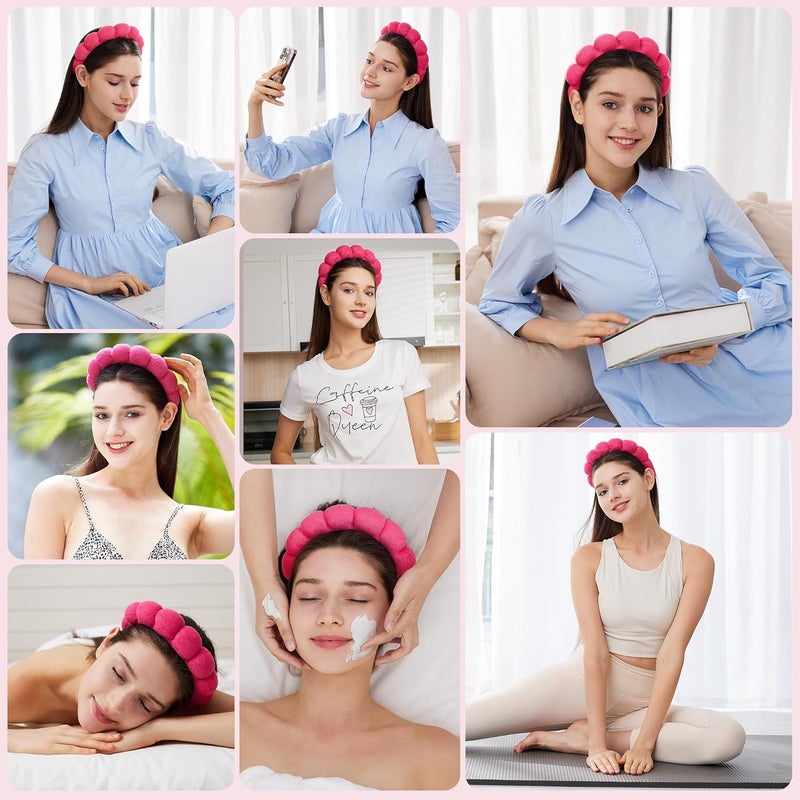 Ztomine Store Headbands for Women - Spa Headband and Wristband Set - Headband for Washing Face,Facial Mask,Makeup and Skin Care,Gifts for Women and Teen Girl Gifts Trendy Stuff - Image 4